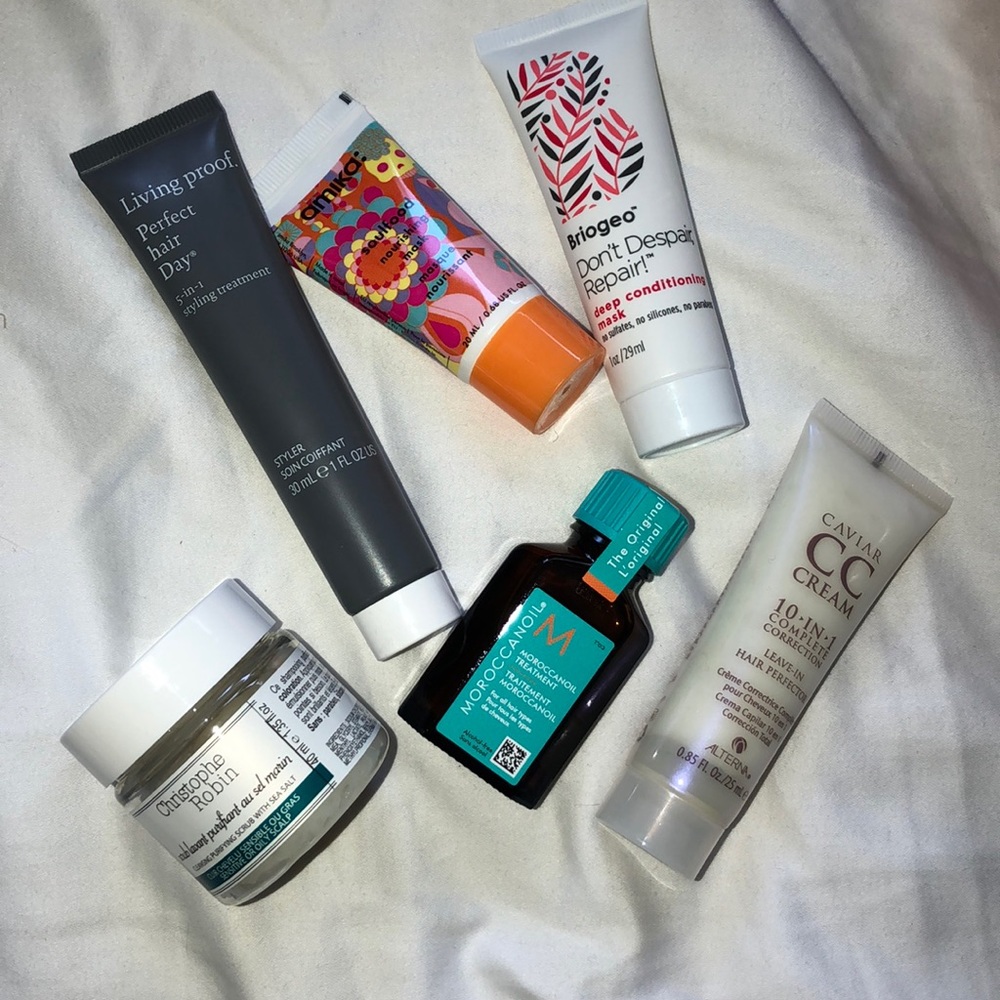 Mini bottles of all your favorite hair necessities